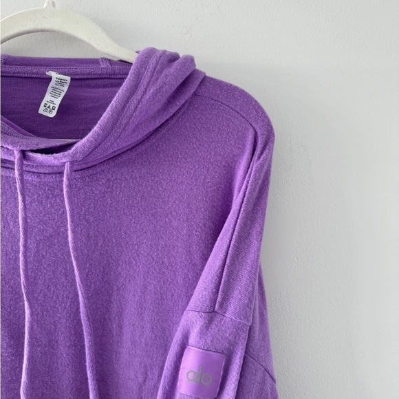 ALO RARE Alolux SoHo Cozy Hoodie in Bright Orchid M - Picture 5 of 5